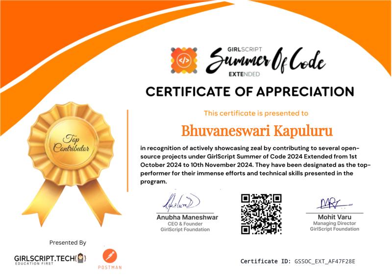 GSSoC Certificate