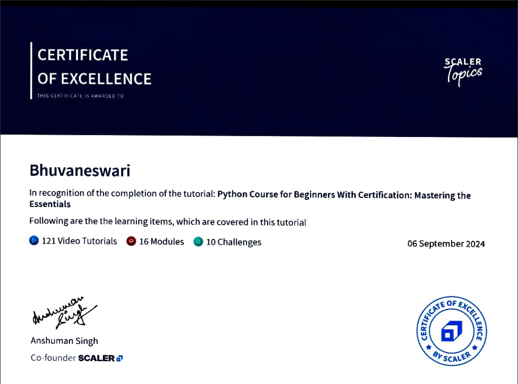 Python Certificate